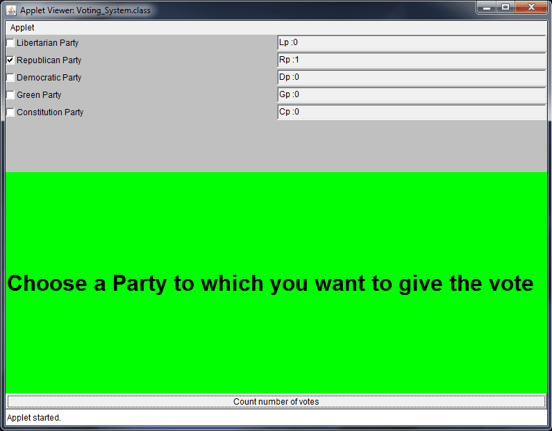 Online Voting System Project Java source code